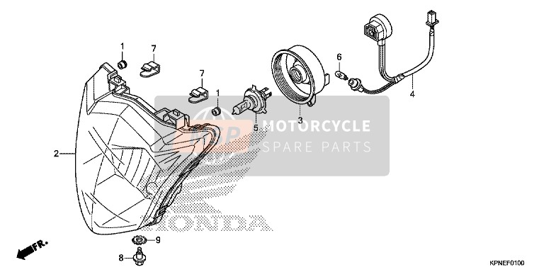 34903K29901, Lamp, Kentekenplaatverlic, Honda, 1